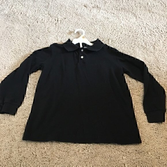 Boys size medium 8 Old Navy black polo - Picture 1 of 6